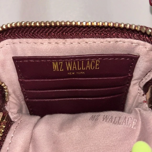 MZ Wallace Burgundy Velvet Crossbody Bag - Picture 3 of 8